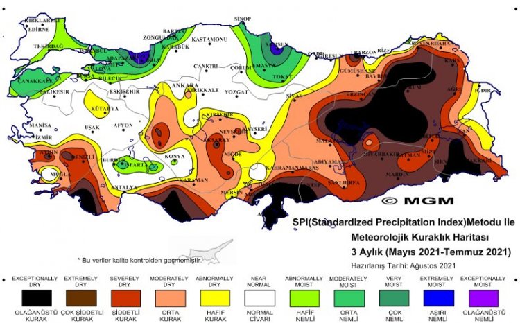 METEOROLOJİ'DEN KORKUTAN HARİTA...