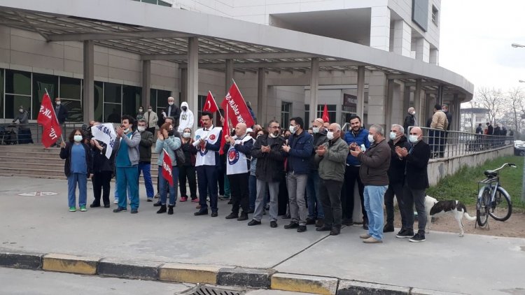 Nazilli'de sağlık çalışanlarından iş bırakma eylemi