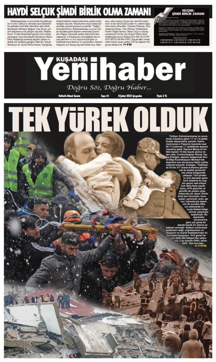 YENİHABER GAZETEMİZİN 61. SAYISI YAYINDA