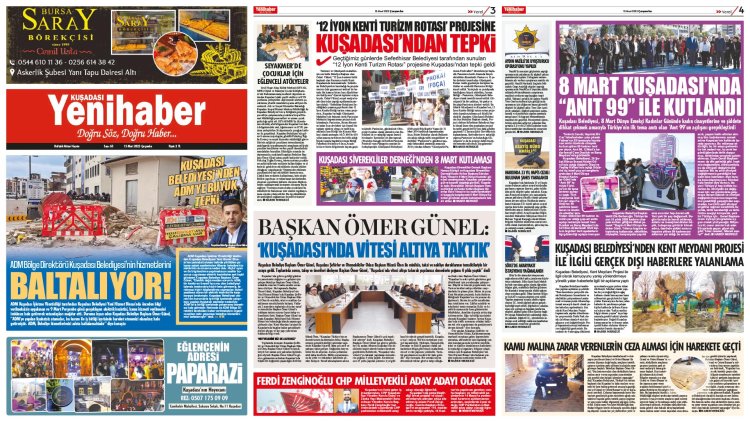 YENİHABER KUŞADASI GAZETESİNİN 65. SAYISI YAYINLADI