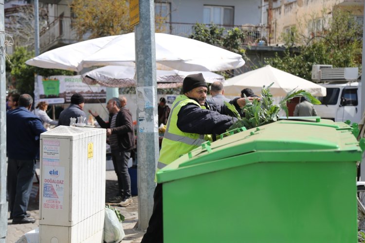 EFES SELÇUK’TA PAZAR ATIKLARI KOMPOST GÜBREYE DÖNÜŞTÜRÜLECEK