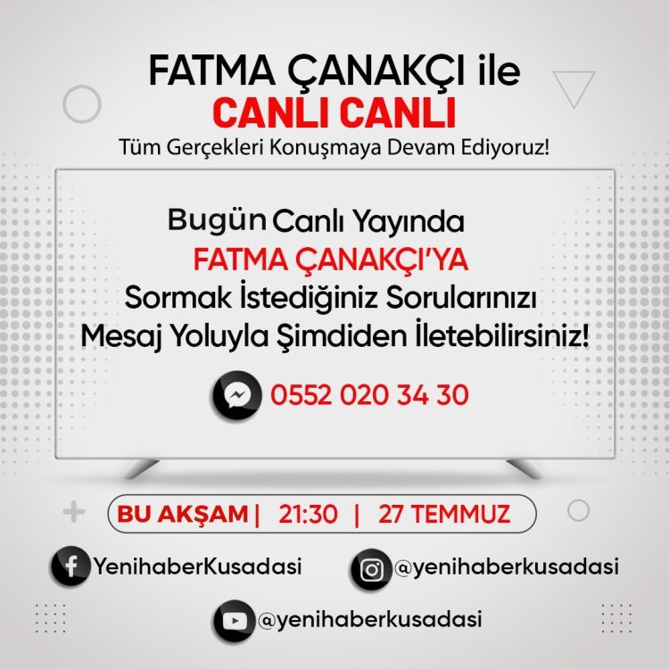 FATMA ÇANAKÇI İLE CANLI CANLI !!