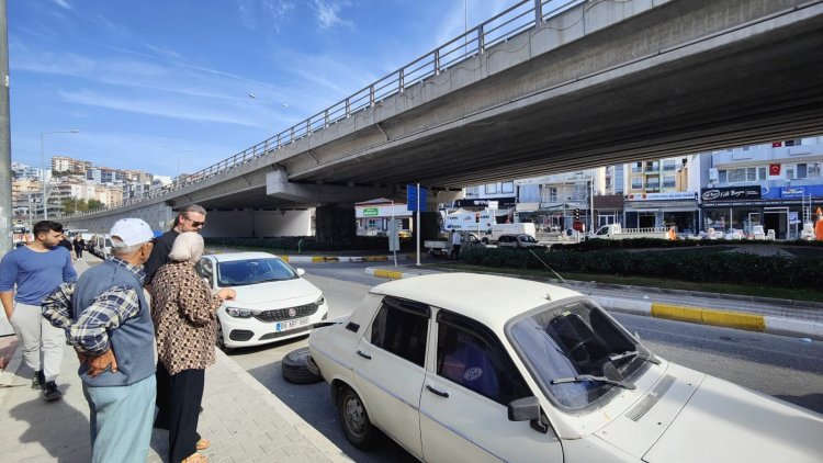 FIRLAYAN LASTİK KORKU DOLU ANLAR YAŞATTI