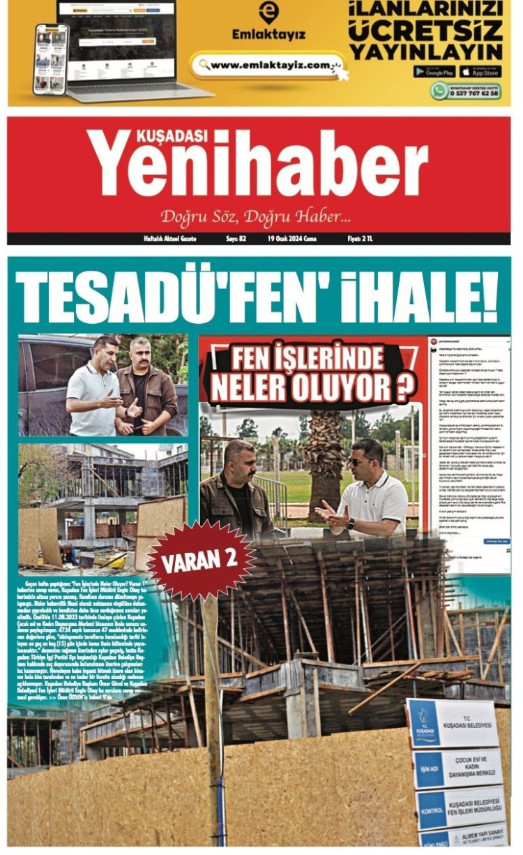 TESADÜ'FEN İHALE!