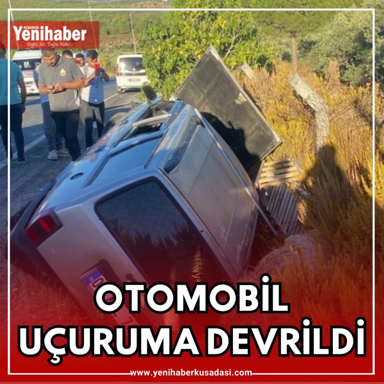 OTOMOBİL UÇURUMA DEVRİLDİ